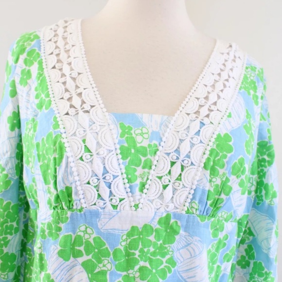 Lilly Pulitzer Seashell Floral Lace Trim Dress - Picture 4 of 9